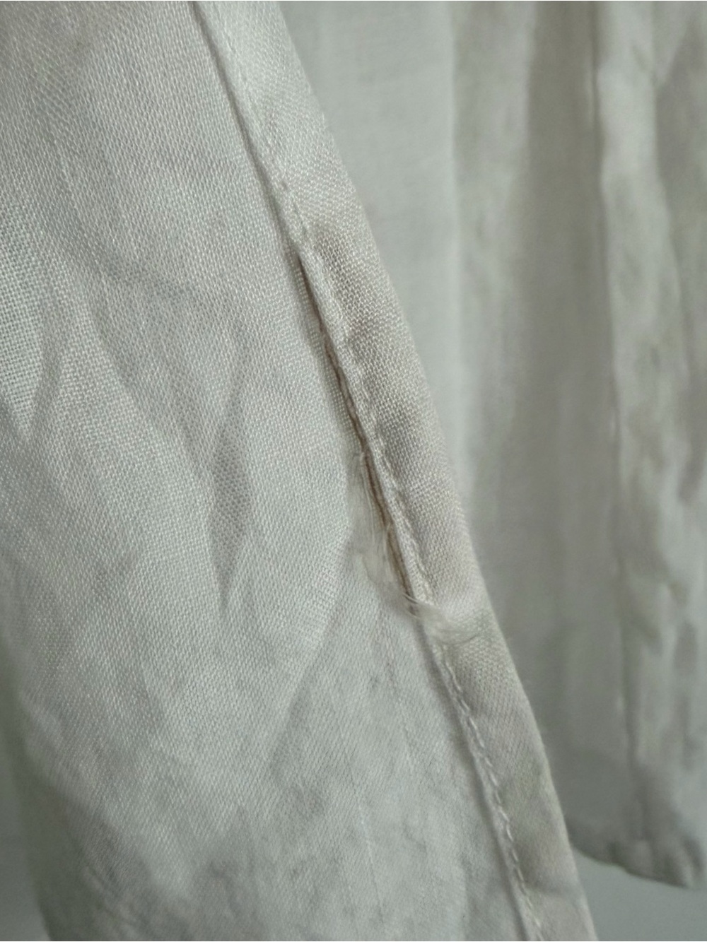 St. Agni White Semi Sheer Patchwork Tie Tank - Salt - Picture 4 of 8